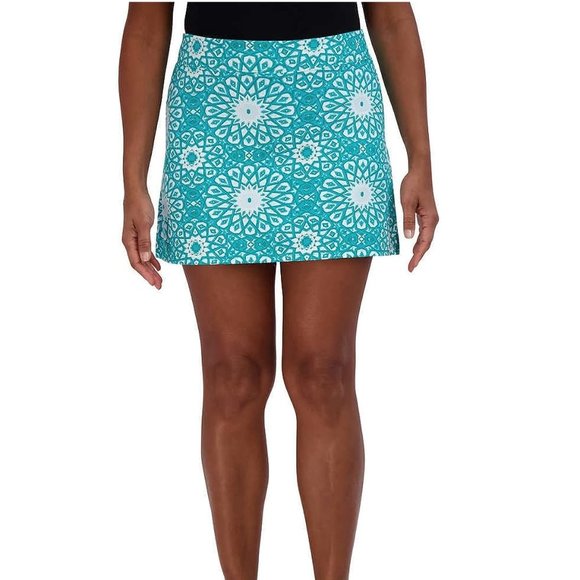 NWT Tranquility By Colorado Clothing Womens Skort Kaleidoscope Teal S $40 3HL84 - Picture 1 of 3